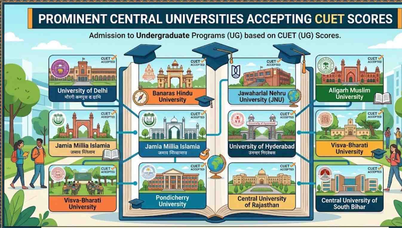 List of Central Universities That Accept CUET Scores