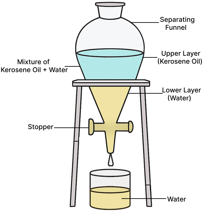 Separating funnel diagram