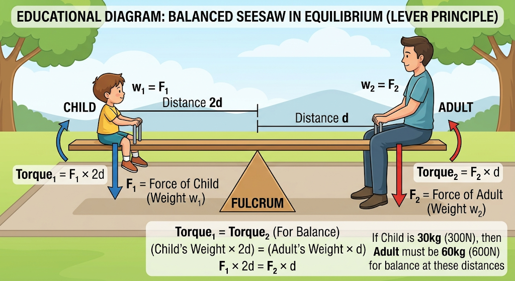 Seesaw with child and adult