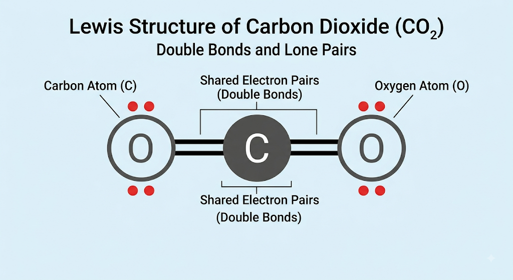 Lewis structure of carbon dioxide