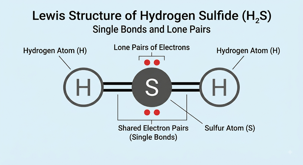Lewis structure of hydrogen sulfide
